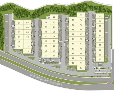 Planta esquemática do empreendimento.